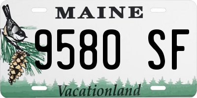 ME license plate 9580SF