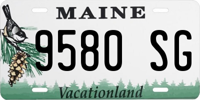 ME license plate 9580SG