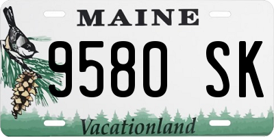 ME license plate 9580SK