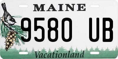 ME license plate 9580UB