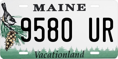 ME license plate 9580UR