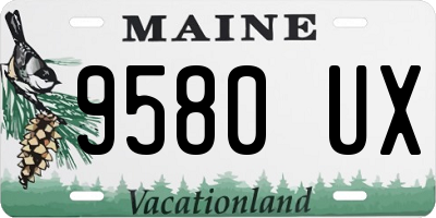 ME license plate 9580UX