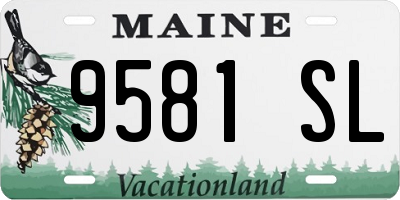 ME license plate 9581SL