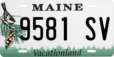 ME license plate 9581SV