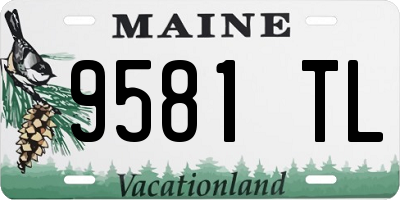 ME license plate 9581TL