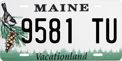 ME license plate 9581TU