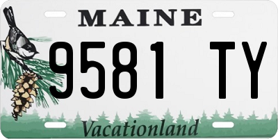 ME license plate 9581TY