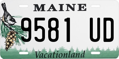 ME license plate 9581UD