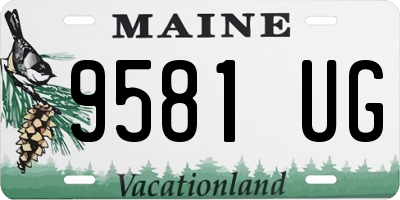 ME license plate 9581UG