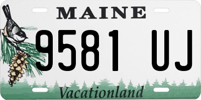 ME license plate 9581UJ
