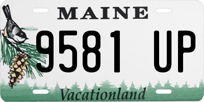 ME license plate 9581UP