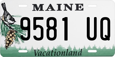 ME license plate 9581UQ