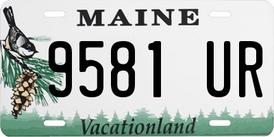 ME license plate 9581UR
