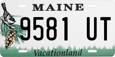 ME license plate 9581UT