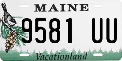 ME license plate 9581UU