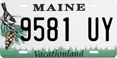 ME license plate 9581UY