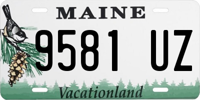 ME license plate 9581UZ
