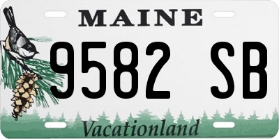 ME license plate 9582SB