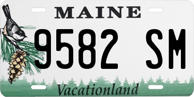 ME license plate 9582SM