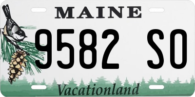 ME license plate 9582SO