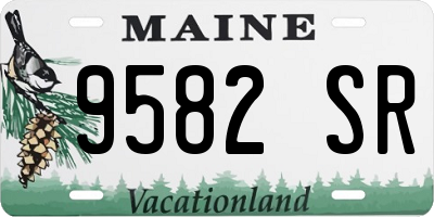 ME license plate 9582SR