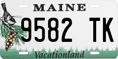 ME license plate 9582TK