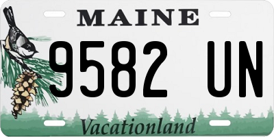 ME license plate 9582UN