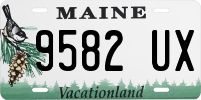 ME license plate 9582UX