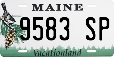 ME license plate 9583SP