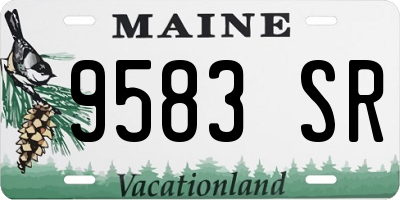 ME license plate 9583SR