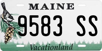 ME license plate 9583SS