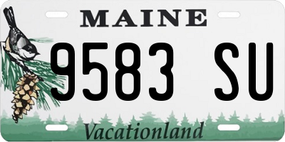 ME license plate 9583SU