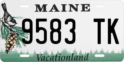 ME license plate 9583TK