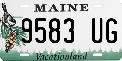 ME license plate 9583UG