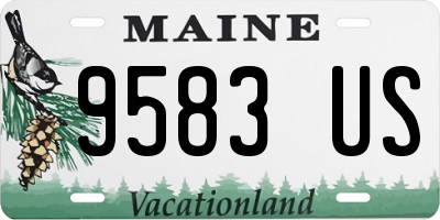 ME license plate 9583US