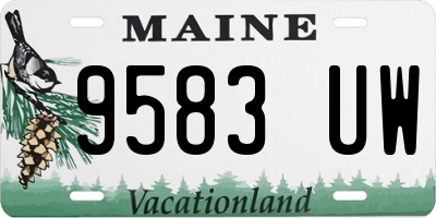 ME license plate 9583UW