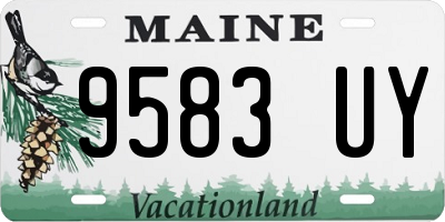 ME license plate 9583UY