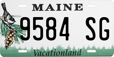 ME license plate 9584SG