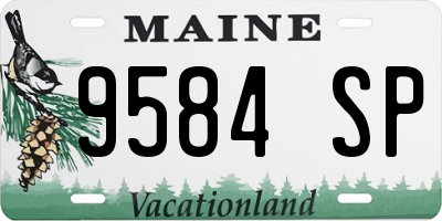 ME license plate 9584SP
