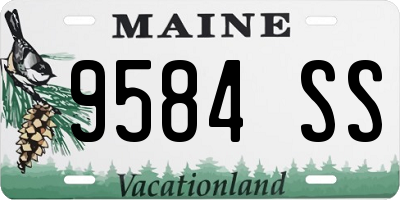 ME license plate 9584SS