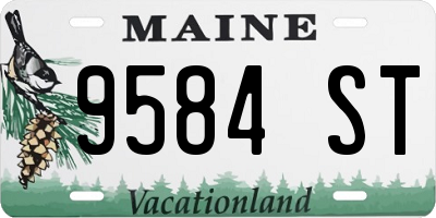 ME license plate 9584ST