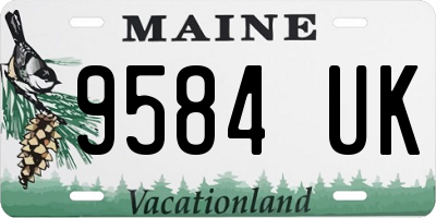 ME license plate 9584UK