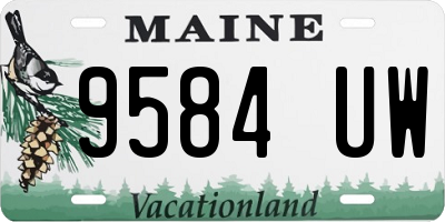 ME license plate 9584UW