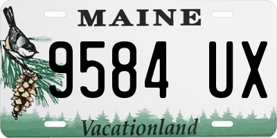 ME license plate 9584UX