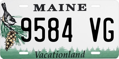 ME license plate 9584VG