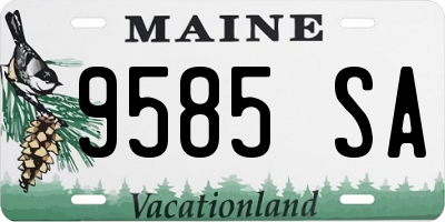 ME license plate 9585SA