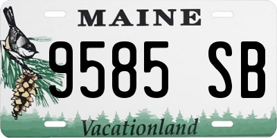 ME license plate 9585SB