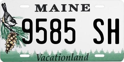 ME license plate 9585SH