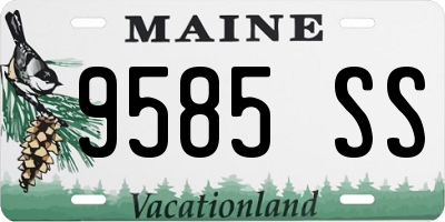 ME license plate 9585SS