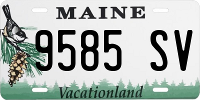ME license plate 9585SV